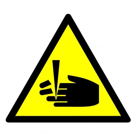Znak - Ostrzeżenie przed niebezpieczeństwem obcięcia palców GE007