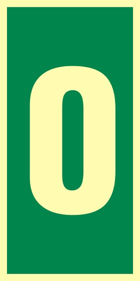 Znak - Numer stacji ewakuacyjnych nr 0 FB023