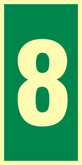 Znak - Numer stacji ewakuacyjnych nr 8 FB031