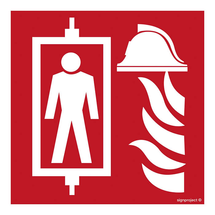 Znak - Dźwig dla straży pożarnej BB022