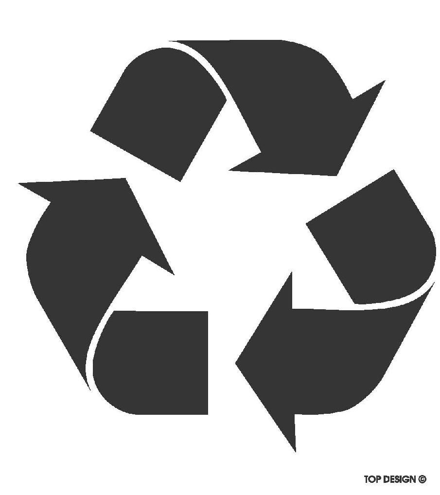 Etykiety na pojemniki na odpady Recycling OD107