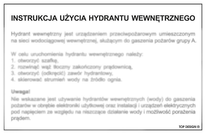 Instrukcja użycia hydrantu wewnętrznego DB029