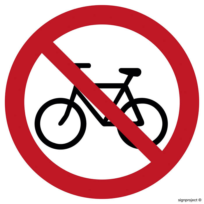 Znak - Zakaz wjazdu na rowerze GB021