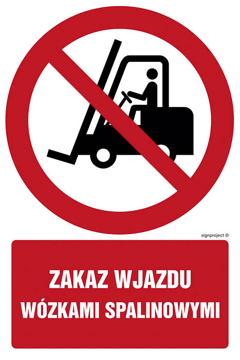 Znak - Zakaz wjazdu wózkami spalinowymi GC006
