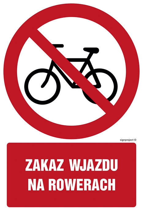 Znak - Zakaz wjazdu na rowerze GC065