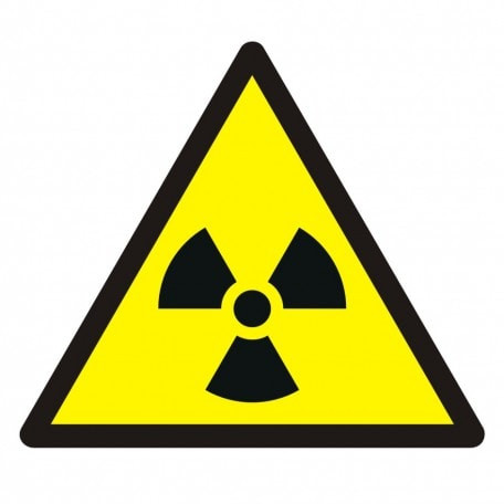 Znak - Ostrzeżenie przed materiałem radioaktywnym lub promieniowaniem jonizującym GW003
