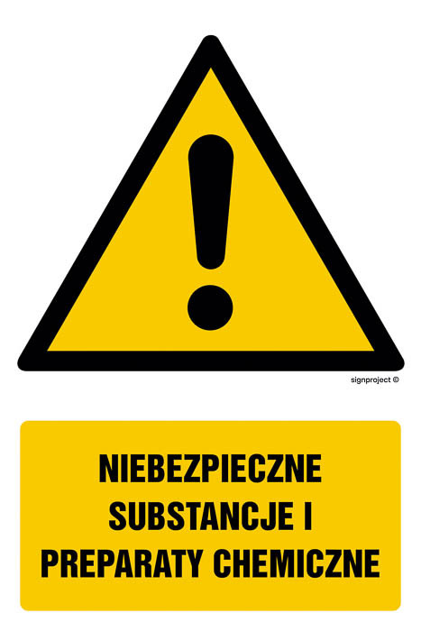 Znak - Niebezpieczne substancje i preparaty chemiczne GF041