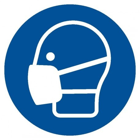 Znak - Nakaz stosowania maski przeciwpyłowej GO016