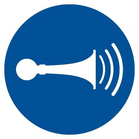 Znak - Nakaz używania sygnału dźwiękowego GO029