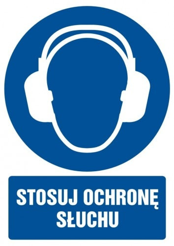 Znak - Stosuj ochronę słuchu GL005