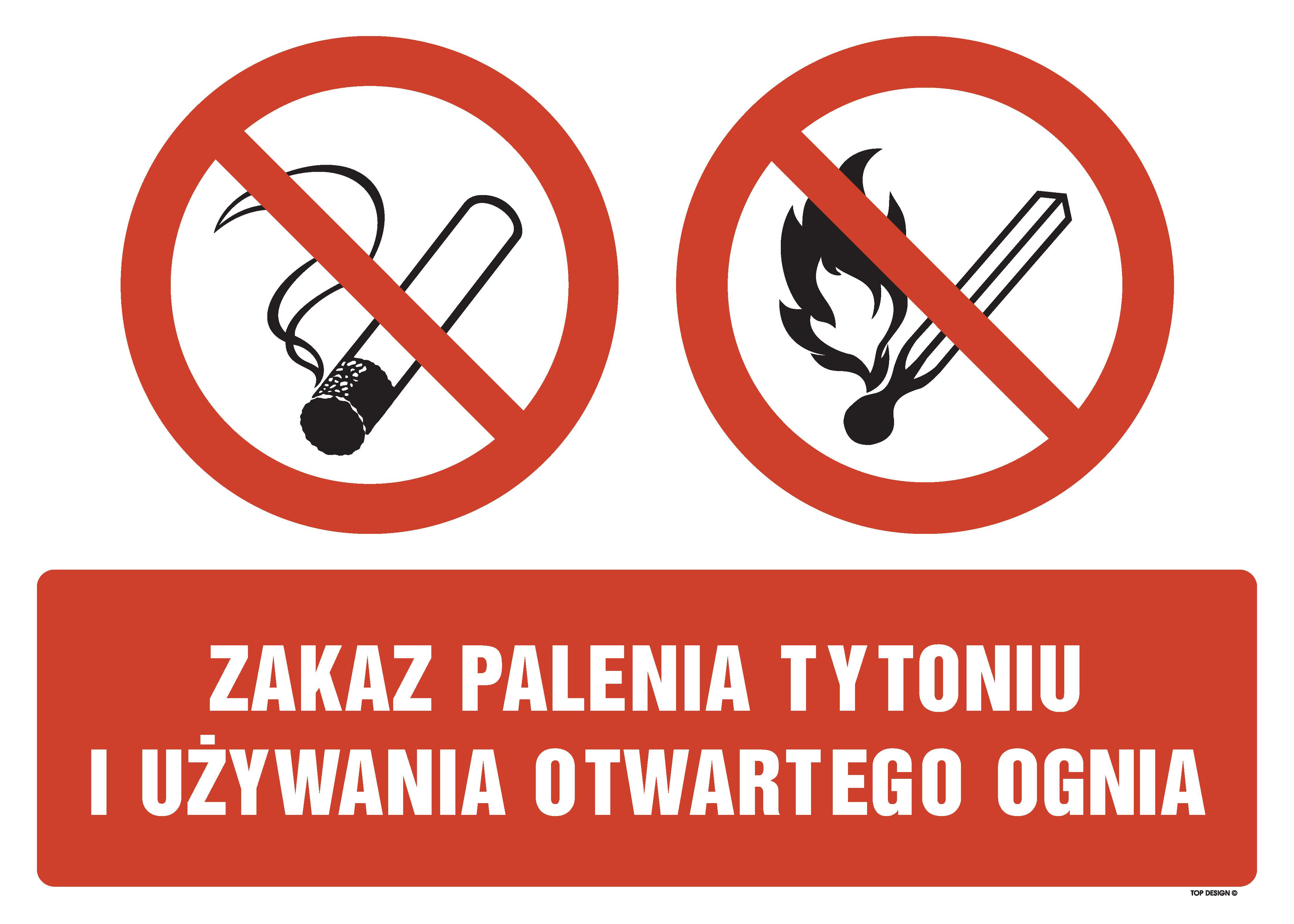 Zakaz palenia tytoniu i używania otwartego ognia GM501
