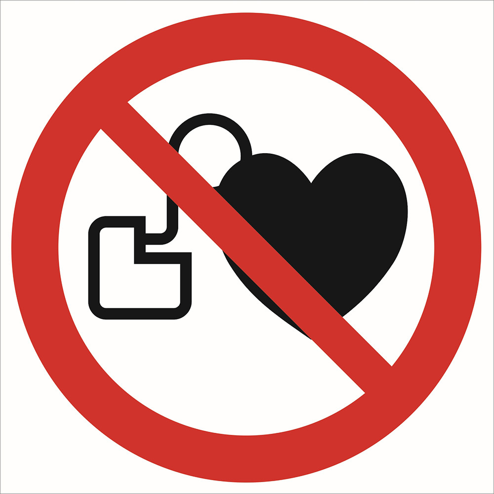 Znak - Zakaz wstępu osobom z rozrusznikiem serca GP007