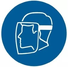 Znak - Nakaz stosowania ochrony twarzy GJ008