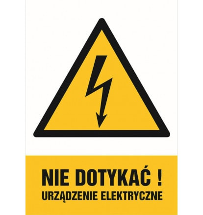 Nie dotykać urządzenie elektryczne HA001 - Znak