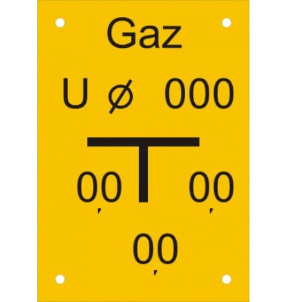 Znak - Tablica zawieradła mechanicznego na rurociągu upustowym JC005