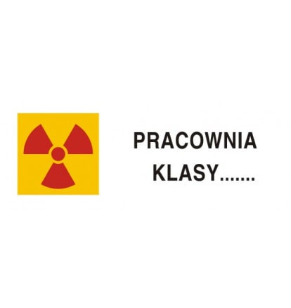 Znak - Znak ostrzegawczy do oznakowania pracowni z otwartymi źródłami promieniotwórczymi KA011