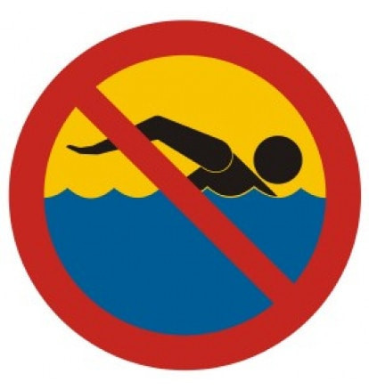 Znak - Kąpiel zabroniona OE010