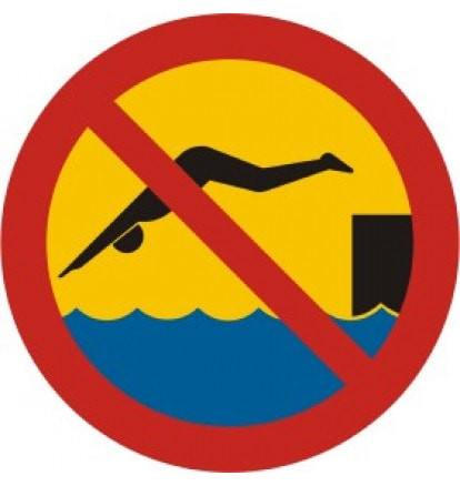 Zakaz skakania do wody