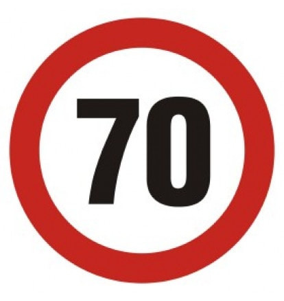 Znak - Ograniczenie prędkości 70 SA004