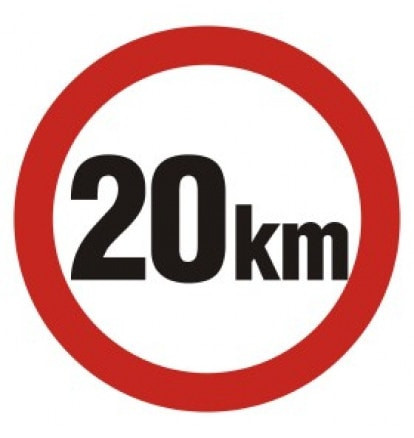 Znak - Ograniczenie prędkości 20 km SA027