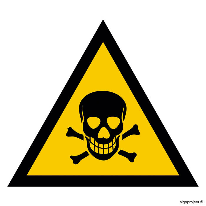 Znak - Ostrzeżenie przed substancjami toksycznymi JA001