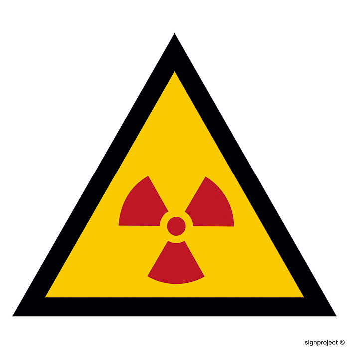 Znak - Ostrzeżenie przed substancjami promieniotwórczymi JA005