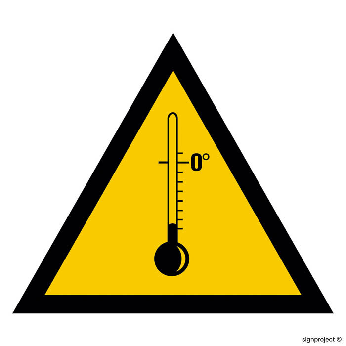 Znak - Ostrzeżenie przed niskimi temperaturami JA008