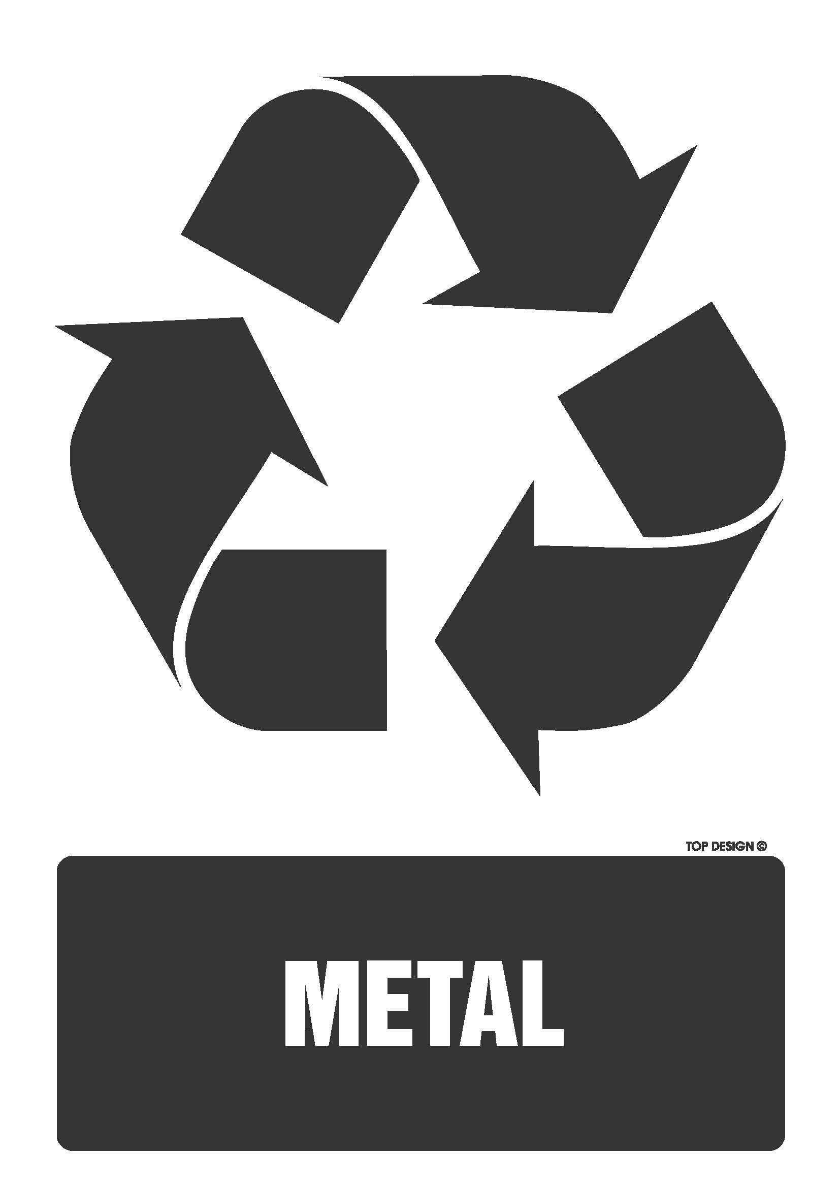 Etykieta na pojemniki na odpady Metal OD118