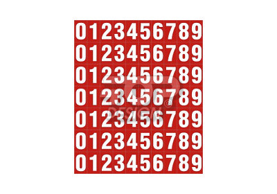 Liczby od 0 do 9 (biały/czerwony) OF601