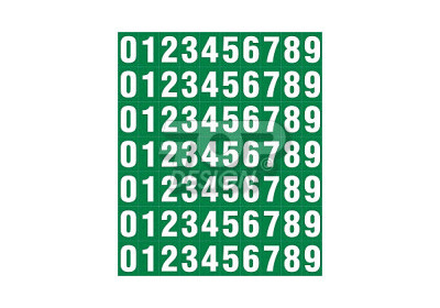 Liczby od 0 do 9 (biały/zielony) OF751