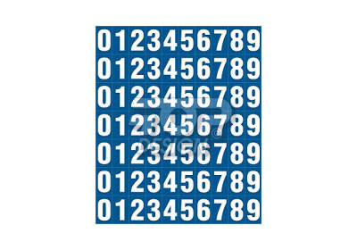 Liczby od 0 do 9 (biały/niebieski) OF801