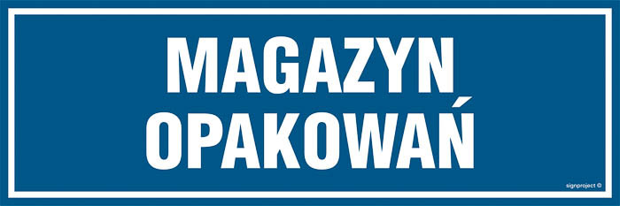 Znak - Magazyn opakowań PA355