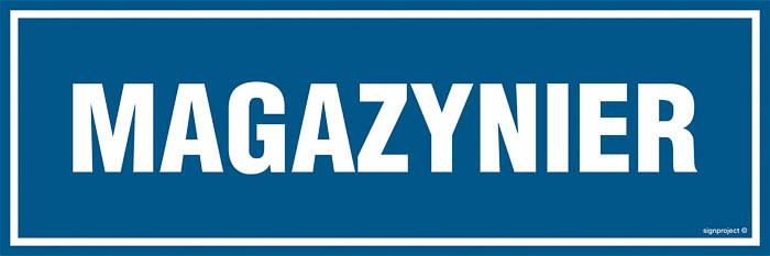 Znak - Magazynier PA376