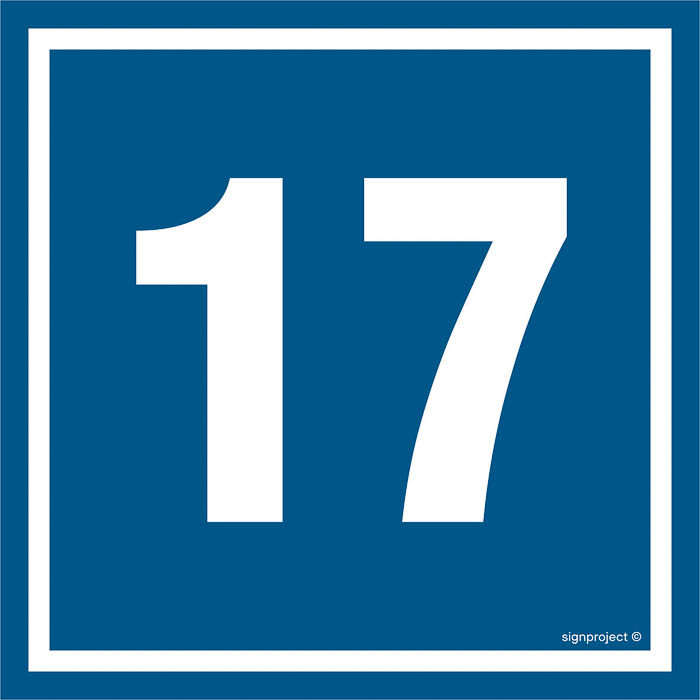Znak - Liczba 17 PA417
