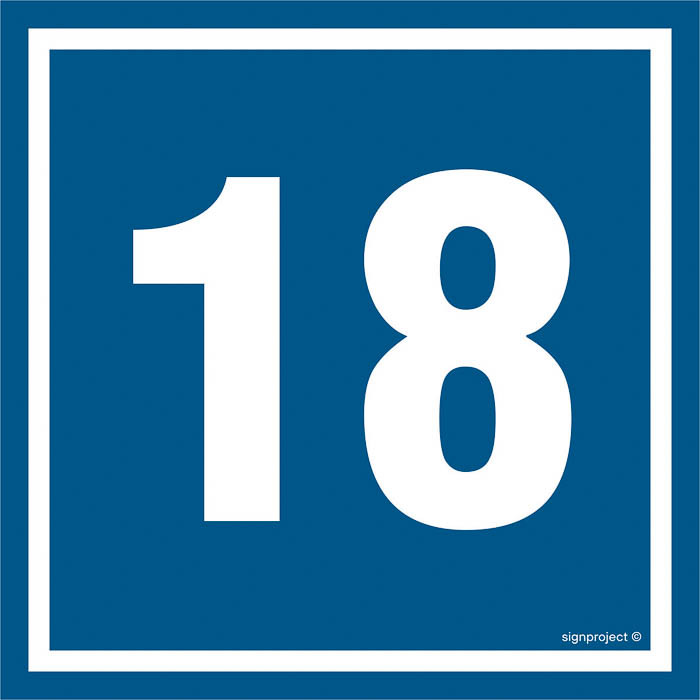 Znak - Liczba 18 PA418