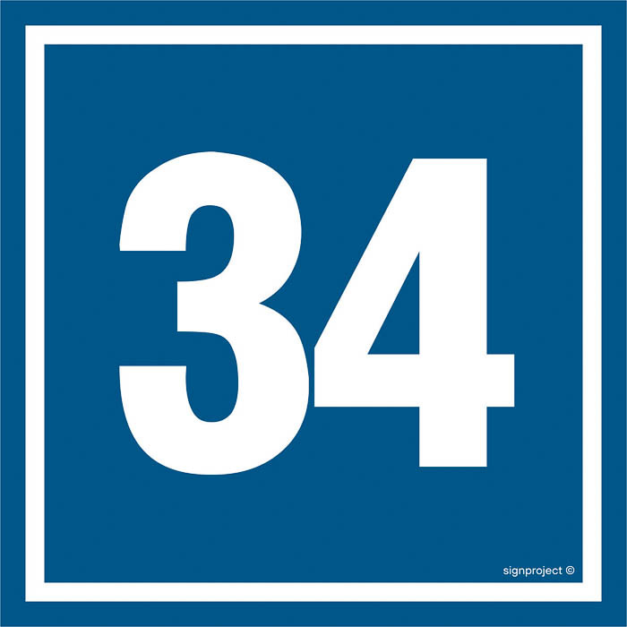 Znak - Liczba 34 PA434