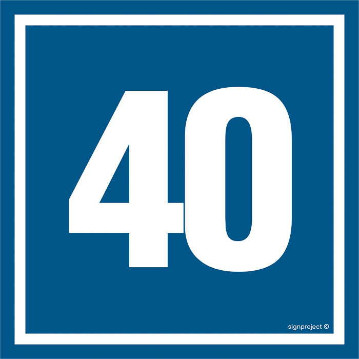 Znak - Liczba 40 PA440