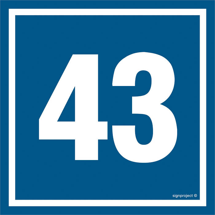 Znak - Liczba 43 PA443