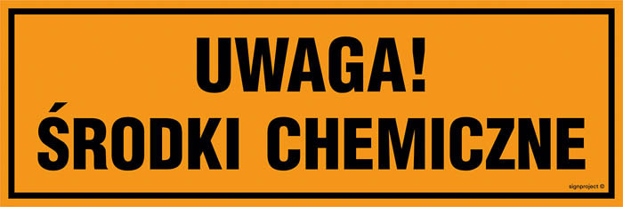 Znak - Uwaga! Środki chemiczne PA552