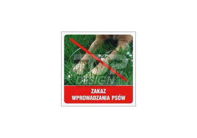 Znak - Zakaz wprowadzania psów (3) PC012