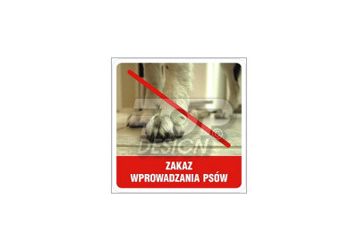 Znak - Zakaz wprowadzania psów (4) PC013