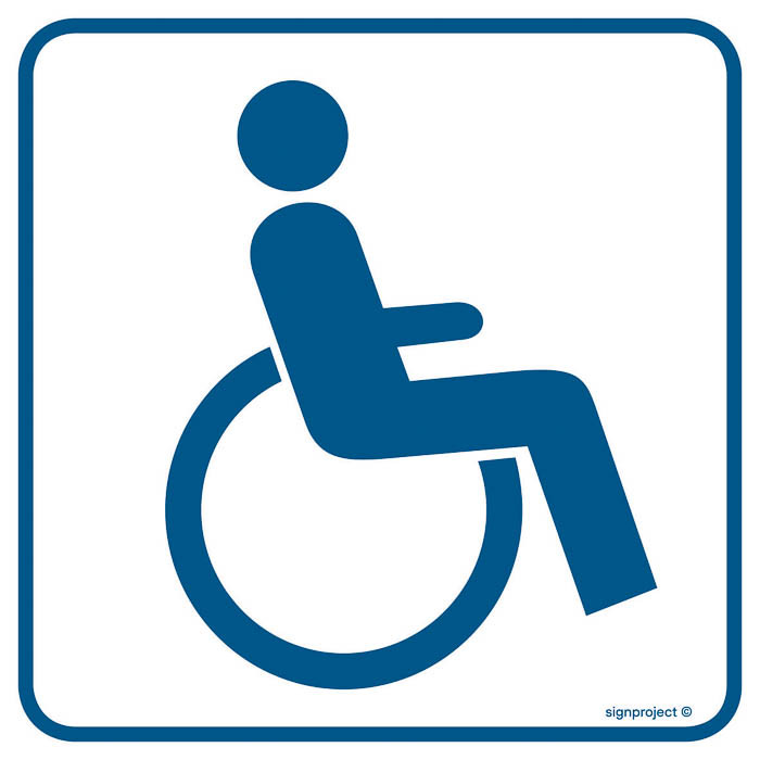 Znak - Miejsce dla inwalidów na wózkach RA071