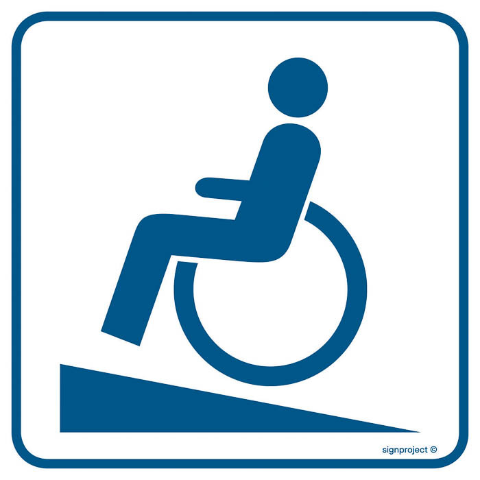 Znak - Podjazd dla inwalidów RA072