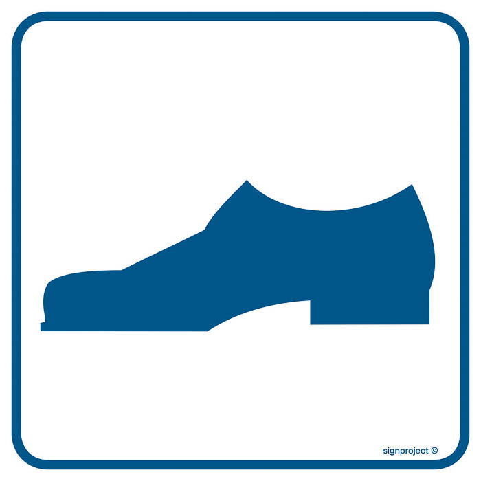 Znak - Tu można wchodzić w obuwiu zewnętrznym RA085