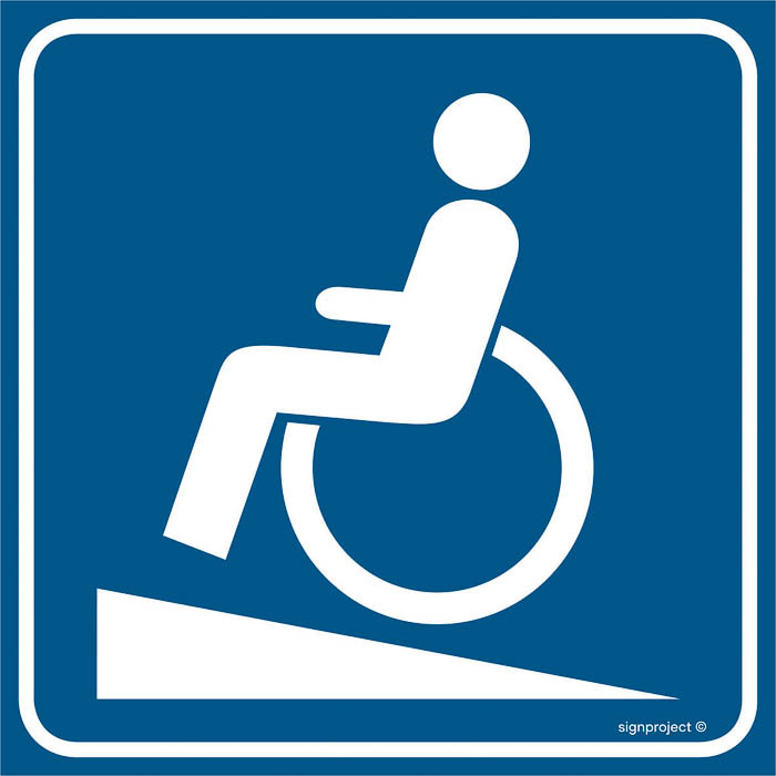Znak - Podjazd dla niepełnosprawnych RA115