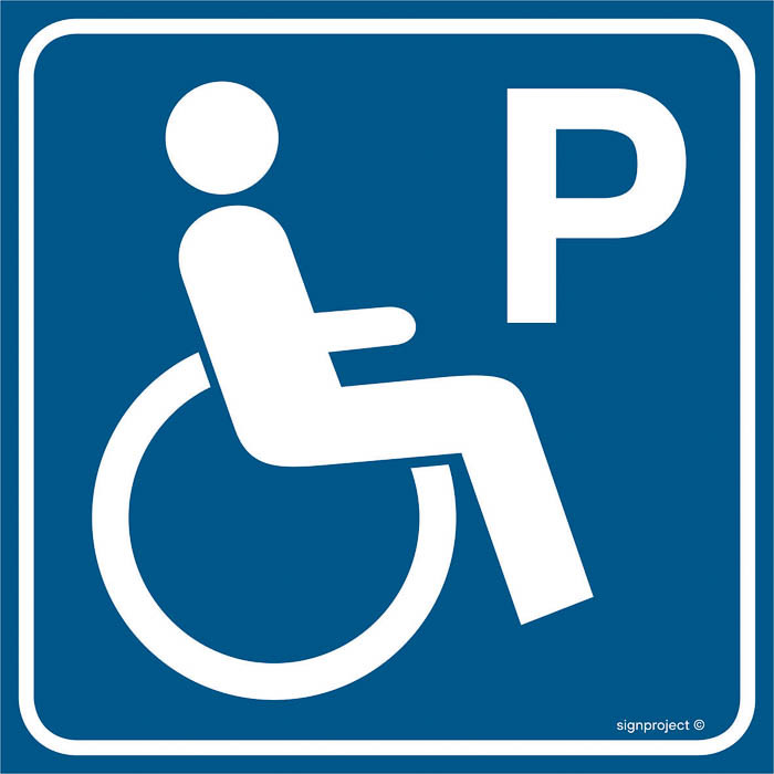Znak - Parking dla niepełnosprawnych RA116