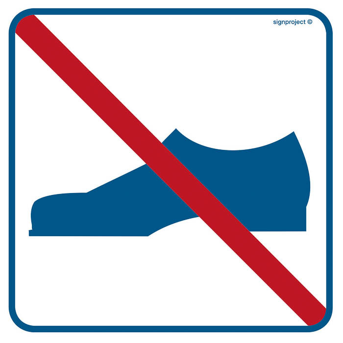 Znak - Zakaz używania obuwia RA506
