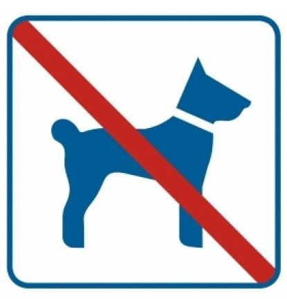 Znak - Zakaz wprowadzania psów RA507