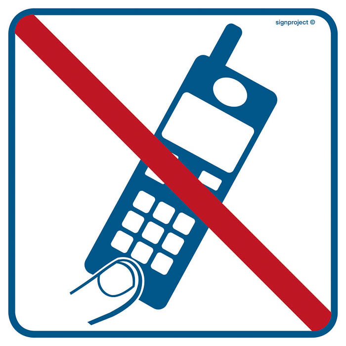 Znak - Zakaz używania telefonów komórkowych RA510