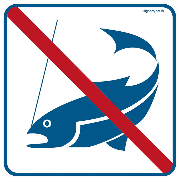 Znak - Zakaz łowienia ryb RA511
